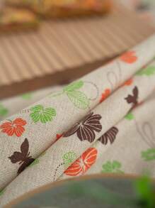 MeijiaMo 1 pièce Nappe rectangulaire imprimée de papillons et de fleurs, tapis de table décoratif de style bohème en polyester pour la chambre, l'hôtel, la cuisine, la salle à manger, les fêtes, les vacances, convient pour les tables rondes/carrées, toutes saisons