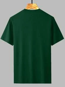 Howell Women's Casual Short Sleeve Round Neck T-Shirt - Dark Green - View 2