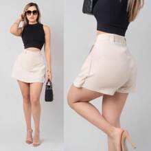 FALDA SHORT CORTA CON TOP - Beis - Ver 1