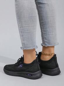 STEPREACH Giày thể thao giản dị mùa xuân mới cho nữ, giày lười đế bằng thoáng khí nhẹ chống trượt thời trang - màu đen - Xem 6