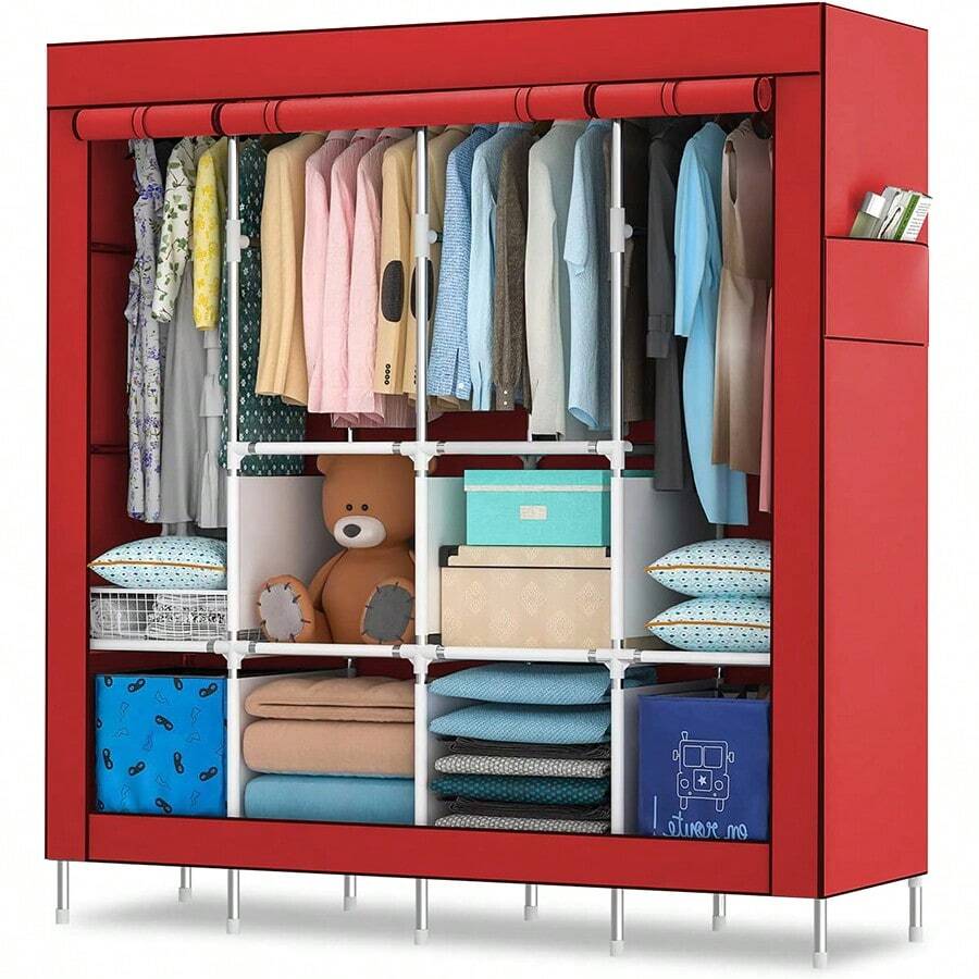 170*170 Closet Buildable Wardrobe Rack Wardrobe Bedroom Organization