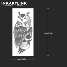 INKARTLINK INKARTLINK Magic Animal Head Temporary Tattoos | Herbal Juice Formula 15-Day Lasting | Semi-Permanent Realistic Fake Tattoos | Waterproof Sweatproof Fashionable Personalized Stickers | Wolf Head Lion Head Body Art | Music Festival Party Essential