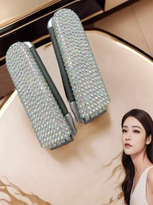 1 件装便携式折叠发刷带镜子，迷你小巧发梳，适合旅行、钱包、女孩