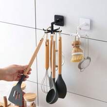 Rotating 360° Hook - Kitchen Clothes Hanger, Bathroom 6 Hooks - Random Color - View 4