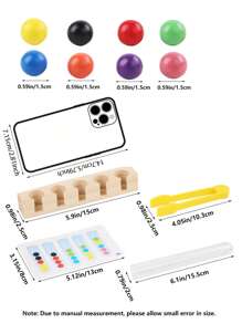 1 Box Kids Bead Pinching & Ball Pick Up Sensory Toy, Fine Motor Skill, Logic&Concentration Training Developmental Toy