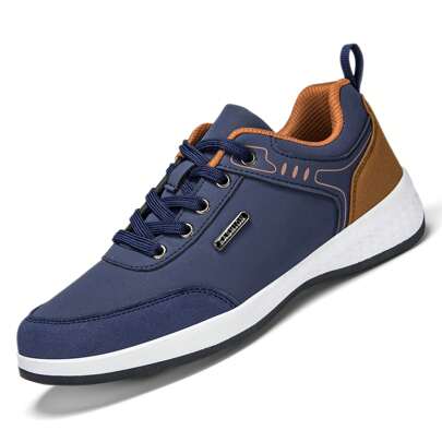 Walking Shoes For Men Fashion Sneakers Casual Leather Sport Shoes Breathable Running Shoes