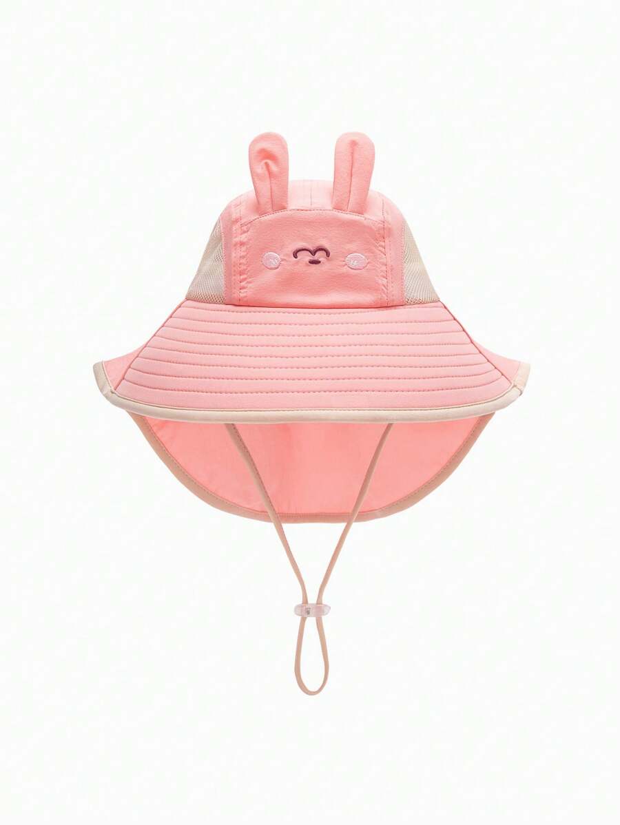mini bala Kids' Lightweight Breathable Sun Hat, Summer Design For Boys And Girls - Pink Orange - View 1