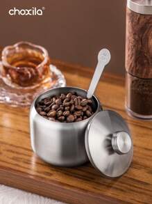 choxila 1 件不锈钢糖罐带勺，咖啡调味料储存罐，家庭厨房用品，用于食品储存和整理 - 調味罐 - 查看 8