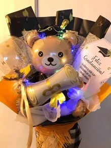 1 Stück 37-Zoll Abschlussball Teddybär Folie Ballon, Abschlussfeier, Klassentreffen, Schulanfang, Geburtstag, Festivalfeier Party Deko Ballon