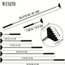 1 件便携式伸缩背部刮擦器，不锈钢伸缩背部刮擦器，刮痧工具，按摩仪器，适合成人、老年人、宠物，可作为礼物