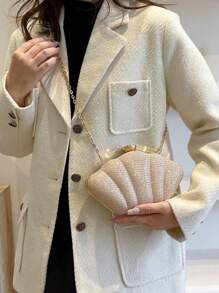 Bolso de mano de fiesta decorado con rhinestones de lujo, bolso de hombro cruzado brillante, diseño único de bolso de noche con clip, adecuado para fiestas, bodas, bailes