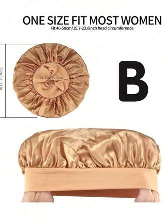 1/2 st lyxig satin- och sidenmössa för sovande - justerbar komfortpassform med knytband - unisex natthårskydd för män och kvinnor
