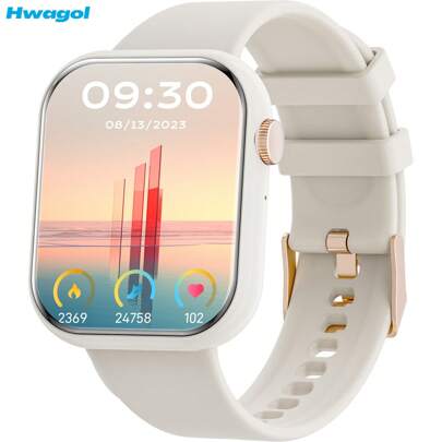 Hwagol 2025 Smartwatch Atualizado (Suporta Chamadas/Discagem), Tela de 1,85", Capacidade de Bateria de 230mAh, Unissex, Rastreador de Fitness, Vários Modos Esportivos, Contador de Passos, Contador de Calorias, Monitor de Sono, Monitor de Frequência Cardíaca, Compatível com Android e iOS