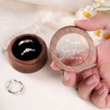 Custom Wooden Wedding Ceremony Ring Box With Clear Acrylic Cover, Personalized Engraved Engagement Proposal Holder, Two-Slot Ring Holder,Multi-Functional,Durable,Ornamental,Reusable,Exquisite,Stylish,High-Quality,Colorful,Modern,Custom,Personalized,Unique,Ideal Gifts For Him,Ideal Gifts For Her,Boyfriend,Dad,Girlfriend,Mom,Family,Friends,Tea Room,Home,Garden,Office,For Anniversaries,For Valentine's Day,For Mother's Day,For Birthdays,For Father's Day,For Graduation,For Weddings,For Housewarming,Customized Wedding Crafts