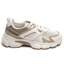 Fashionable Casual Breathable Thick-Soled Sneakers - Khaki - View 5
