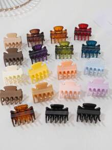 12 piezas de clips y pasadores de pelo pequeños y sencillos para mujer, de forma cuadrada, todo a juego en negro y marrón, accesorios de pelo mini para uso diario, pinzas de pelo, pinzas de agarre, pinzas de mandíbula, pinzas de pelo, clips de pelo, para looks casuales de otoño e invierno y vacaciones