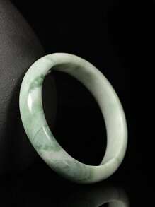 Bestselling Natural Jade Bangle, Fashion Women's Lucky Bracelet, Jewelry Gift For Girlfriend (Natural Jade Surface May Have Mineral Spots And Patterns, Which Is Normal), With Gift Box