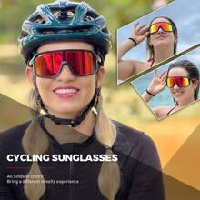 SCVCN 1pc Men's Multi-Color Fashionable Eyeglasses, Sports Eyeglasses For Cycling & Outdoor Activities Easy Comfort Casual Outfits Outdoor Cycling Glasses For Summer Beach Vacation,Outdoor,Travel
