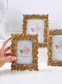 1 pieza de marco de foto dorado curvo estilo europeo vintage, adecuado para decoración del hogar y exhibición de fotos (múltiples estilos para elegir) - Una variedad de estilos retro - Ver 8