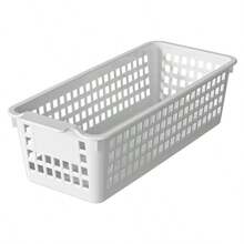 Cesta organizadora para almacenamiento de bocadillos y artículos varios, cesta de organización de juguetes, soporte para el hogar/gabinete/escritorio