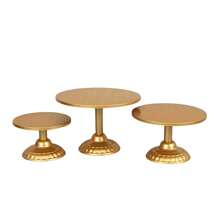 1 Stück Goldener Eisenkuchenständer, geeignet für Dekoration der Dessert-Tischplatten bei Hochzeiten, Nachmittagstee, Geburtstagsfeiern und Familienfesten - Verschiedenfarbig - Übersicht 7