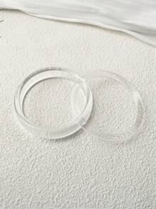 2pcs New Acrylic Resin Bracelet, Luxury Chic Versatile Accessories, Suitable For Women Party And Daily Wear