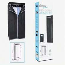 ARISE-Armario De Tela Medidas 70 X 45 X 160 Cm De Altura Con 1 Barra Para Colgar Perchas