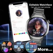 KENPANG Reloj inteligente deportivo para exteriores Nuevo 2025, Hombres 5 Max, Pantalla táctil completa HD de 1.53 pulgadas (3.89cm), Llamada inalámbrica, Control NFC, Trayectoria de movimiento, Brújula, Reloj inteligente multideportivo, Monitor de frecuencia cardíaca/sueño/acondicionamiento físico, Compatible con Android e iOS, Buen regalo.