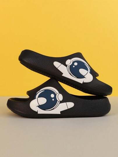 1 Pair Kids/Children Cartoon Slippers, Indoor Non-Slip Strap Sandals, Suitable For Summer