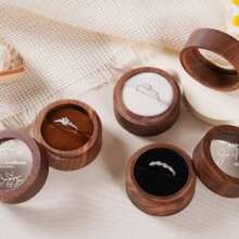 Custom Wooden Wedding Ceremony Ring Box With Clear Acrylic Cover, Personalized Engraved Engagement Proposal Holder, Two-Slot Ring Holder,Multi-Functional,Durable,Ornamental,Reusable,Exquisite,Stylish,High-Quality,Colorful,Modern,Custom,Personalized,Unique,Ideal Gifts For Him,Ideal Gifts For Her,Boyfriend,Dad,Girlfriend,Mom,Family,Friends,Tea Room,Home,Garden,Office,For Anniversaries,For Valentine's Day,For Mother's Day,For Birthdays,For Father's Day,For Graduation,For Weddings,For Housewarming,Customized Wedding Crafts