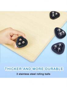 8&4-Pcs Three Colors Available, Premium Heavy Duty Swivel Wheels - Smooth 360° Rotation, Ultra-Stick Self Adhesive Caster Set For Effortless Movement On Storage Boxes, Furniture, Trash Cans, And Coffee Tables