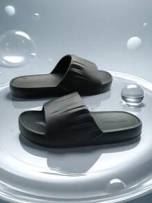 Women's EVA Solid Color Lightweight Anti-Slip Flat Casual Comfortable House Slippers, Suitable For Spring & Summer