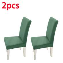 1/2/4/6 piezas Fundas de silla de microfibra de color liso