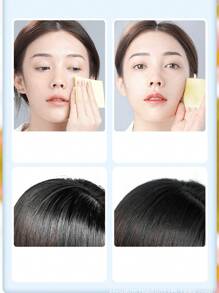 100片/盒 男女通用吸油纸，控油收缩毛孔，清爽面部吸油纸，便携式化妆工具，带镜子和粉扑，适合油性肌肤，亚麻吸油湿巾，居家、办公室、学校、旅行皆宜 - 彩色 - 查看 9