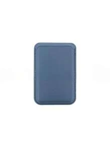 1 pieza Soporte de tarjetas magnético de piel sintética, estuche compacto y práctico para tarjetas, compatible con 12/13/14/15/16 con pegatina trasera para almacenar tarjetas bancarias/de identificación/de acceso y monedas