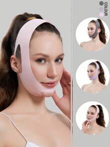 1pc Women Elastic V-Shaped Face Lift Sleeping Mask, Suitable For Daily Wear,Easy To Carrying, Set For Travel, Travel Goods, Vacation, Beach, Gift For Women&Girls