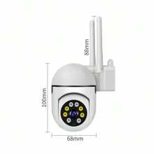 1 Or 2 Pcs 1080P HD Security Half-Ball Camera, Wireless WiFi Connection, Auto Tracking, Two-Way Audio, Wide Angle Night Vision, SD Card & Cloud Storage, Indoor/Outdoor Camera