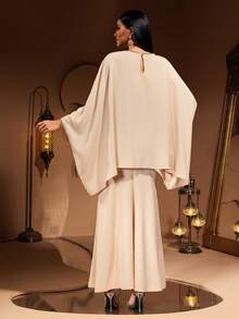 Dernier design Élégant Luxe 2 pièces Robe Set, Mode Femmes Soirée Tenue - Nude - Voir 8