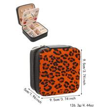 1pc Animal Print (Leopard & Cow) Faux Leather Jewelry Box, Detachable And Stylish, Suitable For Valentine's Day, Mother's Day, Birthday, Graduation Gifts