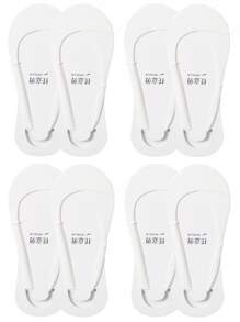 1/2/4 Pairs Of Women's Socks, Ultra-Thin Invisible Non-Slip Boat Socks, Comfortable And Soft High-Elastic Shallow Ankle Socks In Summer, Novel And Interesting Solid Color Socks, Fashionable White Socks, Suitable For Daily Travel And Party Use Boat Socks, Casual Holiday Gifts Mother's Day, Easter Spring And Summer New, Wedding Anniversary Whimsical Gothic Style Four Seasons Gifts, Black Socks - Multicolor - View 11