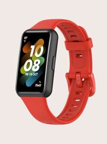 1pc Casual Solid Color Detachable Silicone Smart Band Strap Compatible With Huawei Band 7 - Band 7 - View 18