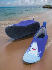 1双儿童夏季水鞋,户外水鞋,瑜伽鞋,卡通防滑透气沙滩鞋,训练鞋,女童卡通图案圆头布艺运动水袜 - 彩色 - 查看 6