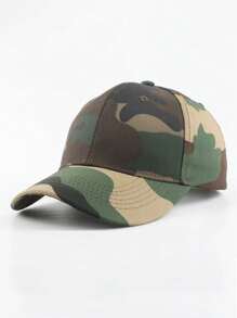 1pc Unisex Multicolor Camouflage Casual Fashion Sun Visor Cap, Suitable For Daily Outdoor/Street Wear