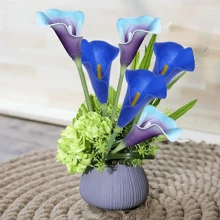4/10/20 Piezas Flores Artificiales de Cala Lili, Flores de Cala Lili Realistas de Textura Simulada para Decoración del Hogar, Jardín, Oficina, Fiesta, Boda, Ramo, Centro de Mesa, Pascua - Multicolor - Ver 2