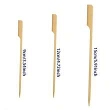 200/100/50/20Pcs Appetizer Bamboo Picks, Cocktail Sticks, Fancy Toothpicks, Wooden Paddle Skewers - Food Picks For Parties, Beverages, Fruits, Grill, Charcuterie Boards,School Supplies