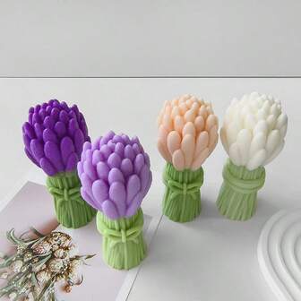 1pc Lavender Flower Bouquet Silicone Mold, Suitable For Candle Art Crafts And Decorations