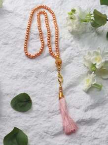 1 pieza Pulsera de cuentas de oración de acrílico de 6 mm, 99 piezas, hecha a mano, de estilo minimalista y de moda (múltiples colores), marca Tasbin