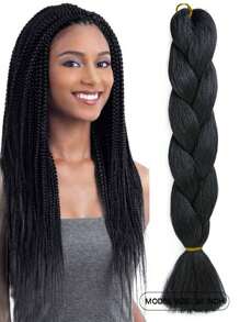 1 Piece Jumbo Braid Synthetic Hair 24 Inch Hair Braiding Extensions Braids Box Braid Hair Synthetic Hair To Braid(Over Forty Colors), Ombre Long Synthetic Hair Braid, African Braided Natural Hair Extension, Women's High-Temperature Synthetic Fiber Twisted Crochet Braid, Synthetic Hair Extension 100g - Multicolor - View 5