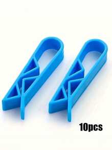 15pcs Blue Plastic Bin Holder - Anti-Slip Bin Holder, Divider Side Clip For Home And Office Organisation, Bin Holder