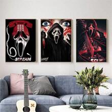 1 pièce Affiche murale sans cadre, S-Crier H-Film d'horreur Crier Affiche Art HD, Coller au mur, Imperméable, Décoration de maison, Salon, Chambre, Bar, Esthétique, Pop, Cadre en option